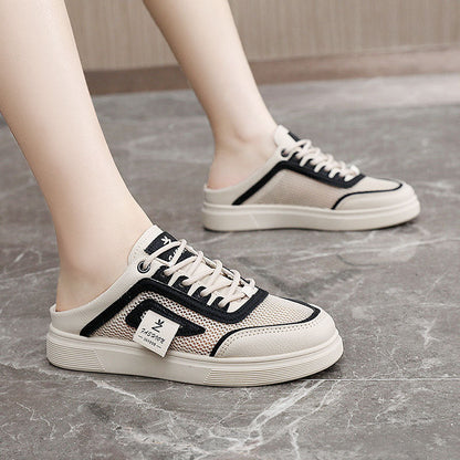 Damen Sneaker Leicht Atmungsaktiv Mesh Schwarz