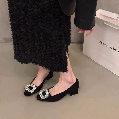 Damen Pumps mit Schmucksteinen Glitzer High Heel