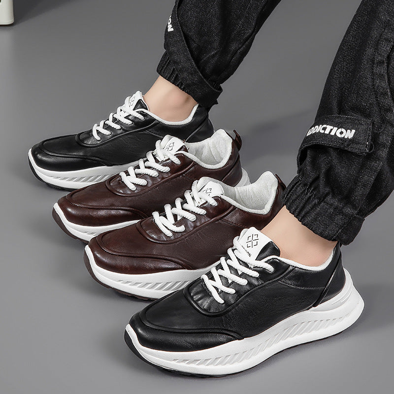 Damen Sneaker Leder Weich mit Dämpfung bequem