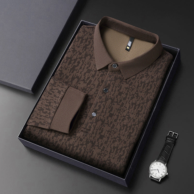 Herren Polohemd Modern Strukturdesign Komfortschnitt