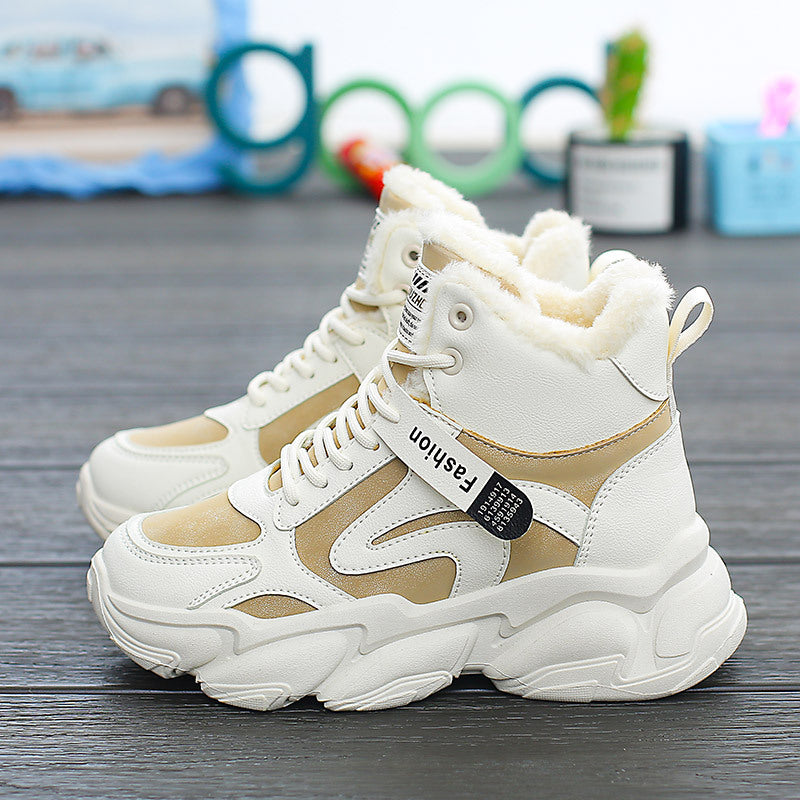 Damen Sneaker High-Top Warm Isoliert Rutschfest Winter