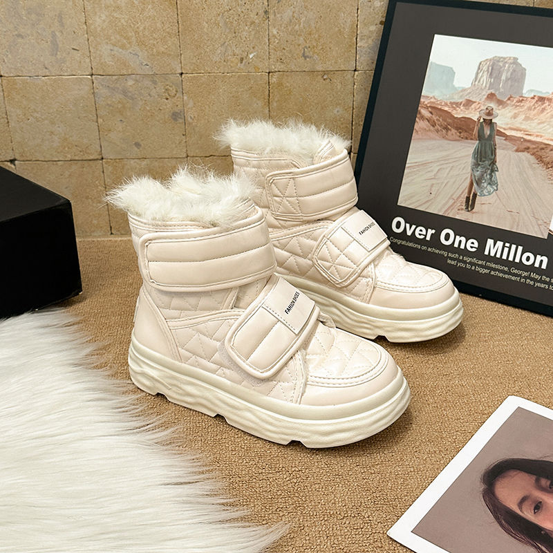 Damen Winterstiefel Isoliert Warm mit Fellbesatz