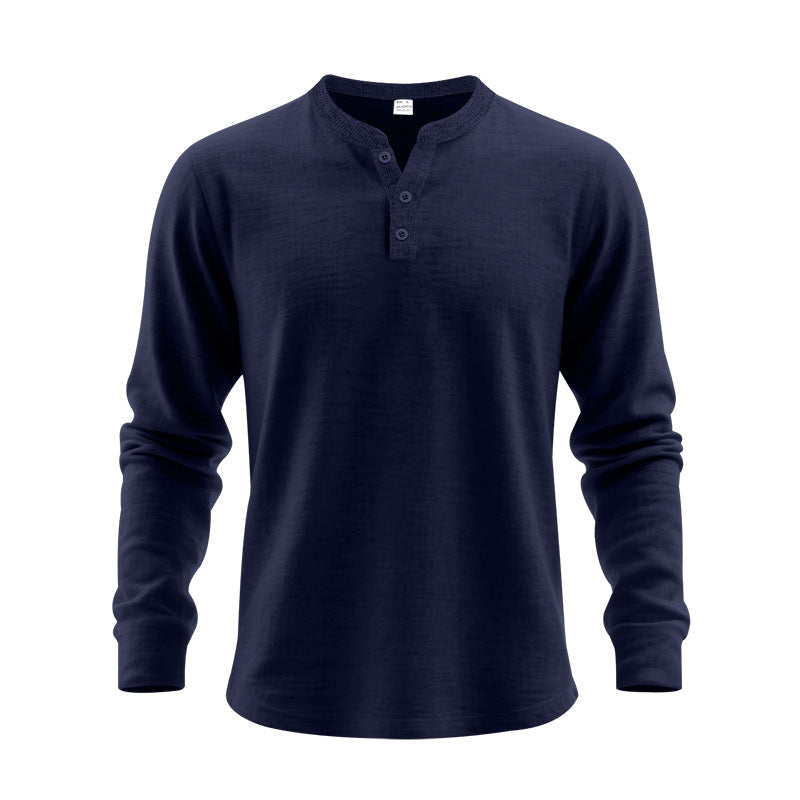 Herren Langarm-Shirt Weich Baumwolle Komfort
