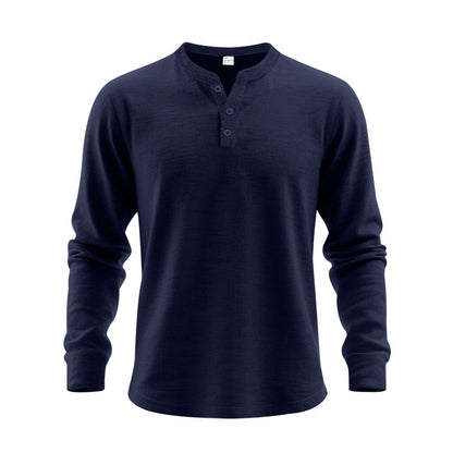 Herren Langarm-Shirt Weich Baumwolle Komfort