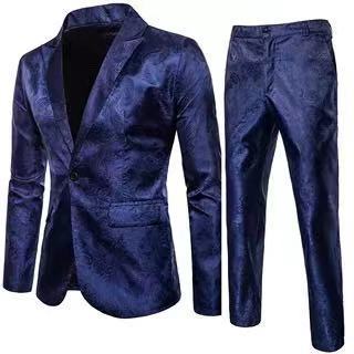 Herren Anzug Elegant Smoking mit Paisley Muster Modern