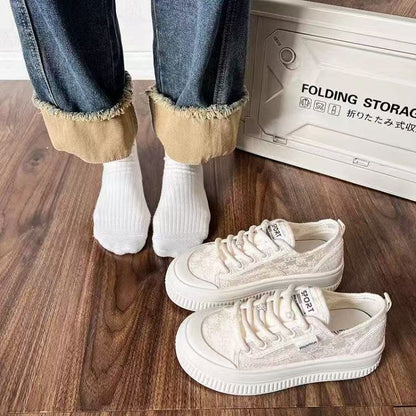 Damen Sneaker Trendy Strukturiert Rutschfest