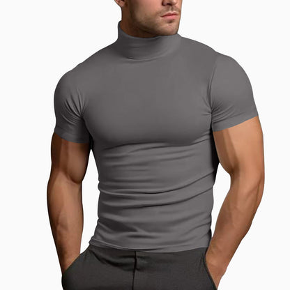 Herren Langarm-Shirt Atmungsaktiv Stretch Turtleneck Modern