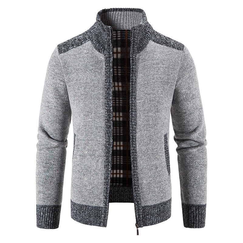 der überarbeitete Titel: Elegantes und modernes Strickjacke mit hohem Kragen