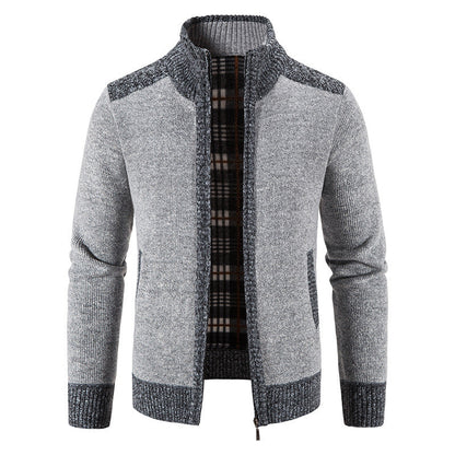 der überarbeitete Titel: Elegantes und modernes Strickjacke mit hohem Kragen