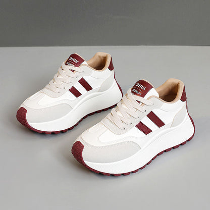 Damen Sneaker Hochplateau Atmungsaktiv Sportlich