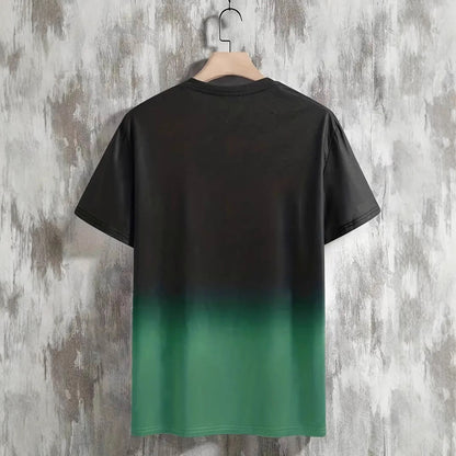 Herren T-Shirt Palmen Stickerei Farbverlauf Modern