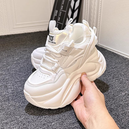 Damen Plateau-Sneaker Bequem Atmungsaktiv Hochwertig