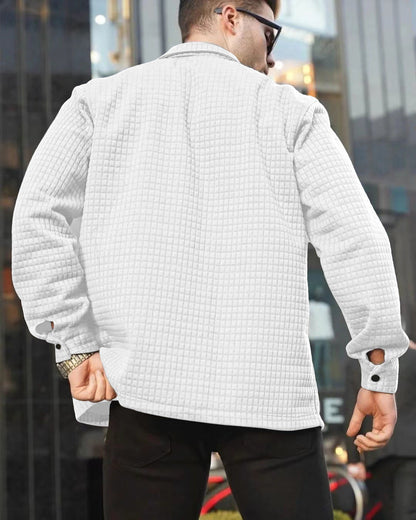 Herren Overshirt Jacke Strukturiert Modern