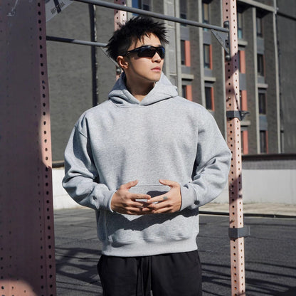 Herren Sweatshirt Oversized Kapuzenpulli Baumwolle Modern