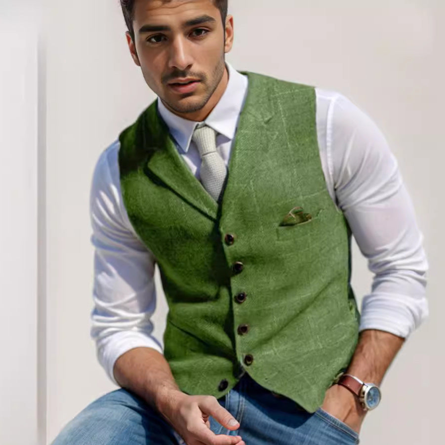 Herren Weste Elegante Slim Fit mit feinem Stoff
