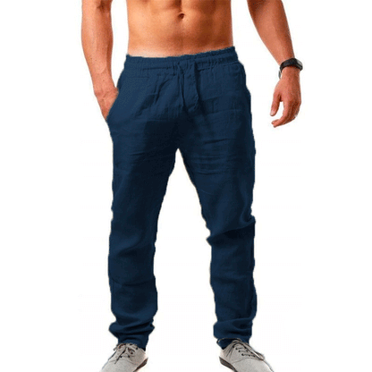 Leichte Sommerhose Herren atmungsaktiv Leinen Beige