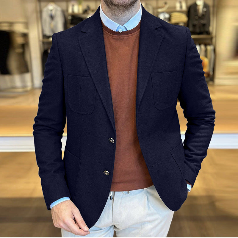 Herren Blazer Jackett Modern mit großen Taschen Hochwertig - BerlinGlamour