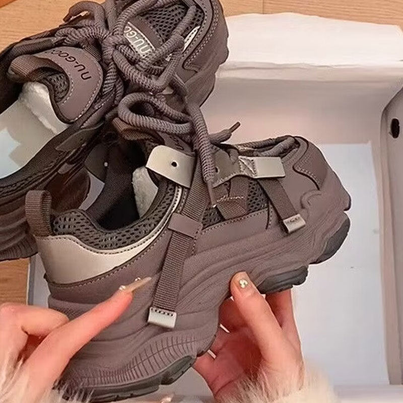 Damen Sneaker Sportlich Atmungsaktiv Stabiler Sohle