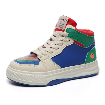 Damen Sneaker High-Top Modisch Bunt Atmungsaktiv