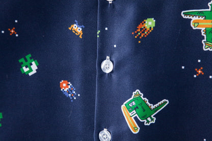 Herren Kurzarmhemd Retro Berlin Motiv