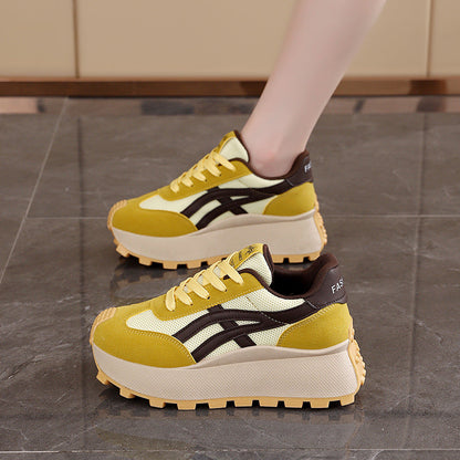 Damen Sneaker Chunky Plateau atmungsaktiv Modisch