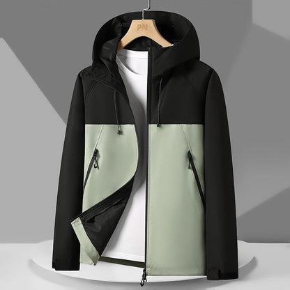Herren Wetterjacke Atmungsaktiv mit Kapuze Wasserdicht