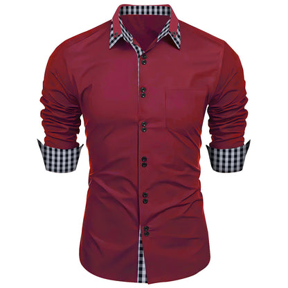 Herren Slim Fit Hemd kariert Elegant Berlin Style