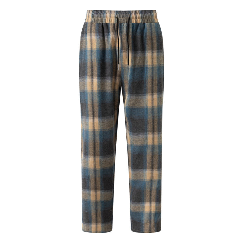 Herren Flanellhose Bequem Mit Seitentaschen Elastisch