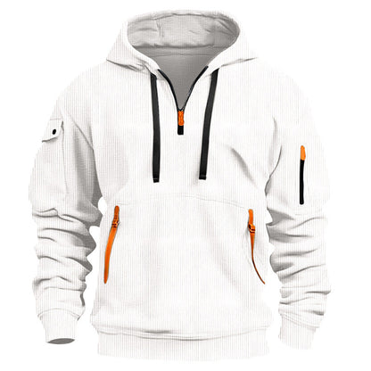 Herren Hoodie Freizeit Kapuzenpullover mit Kängurutasche