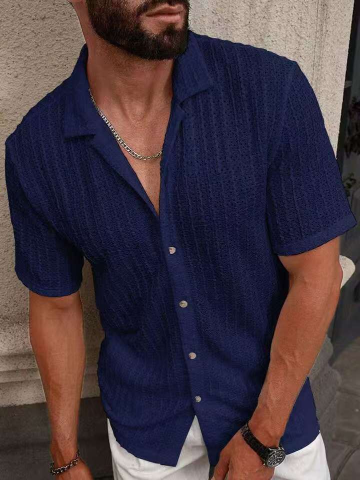 Herren Kurzarmhemd Freizeit Hemd Modern Berlin