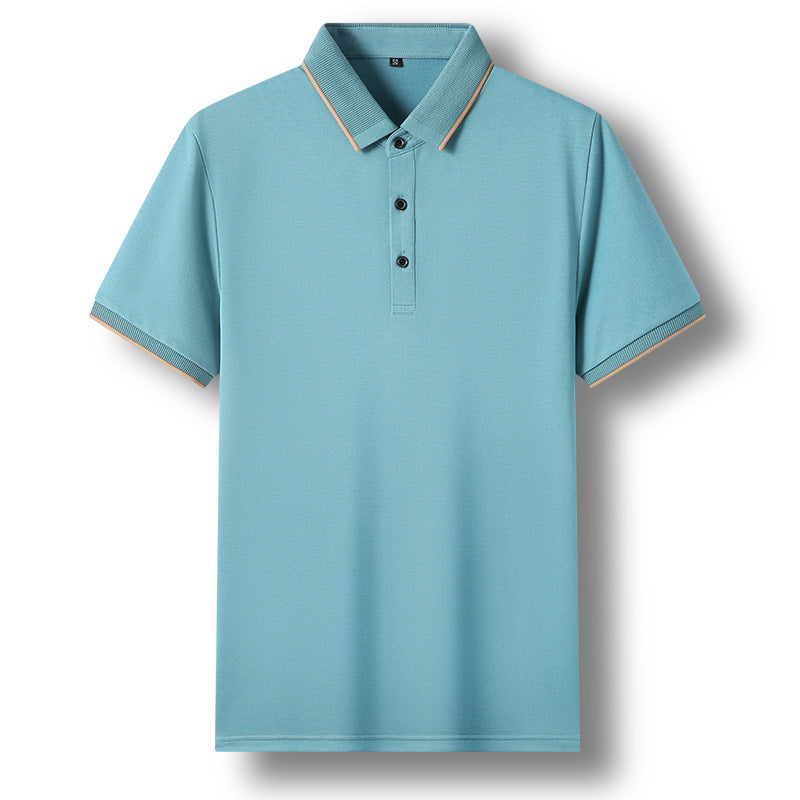 Herren Poloshirt Fein Piqué Kragen Kontrast Modern