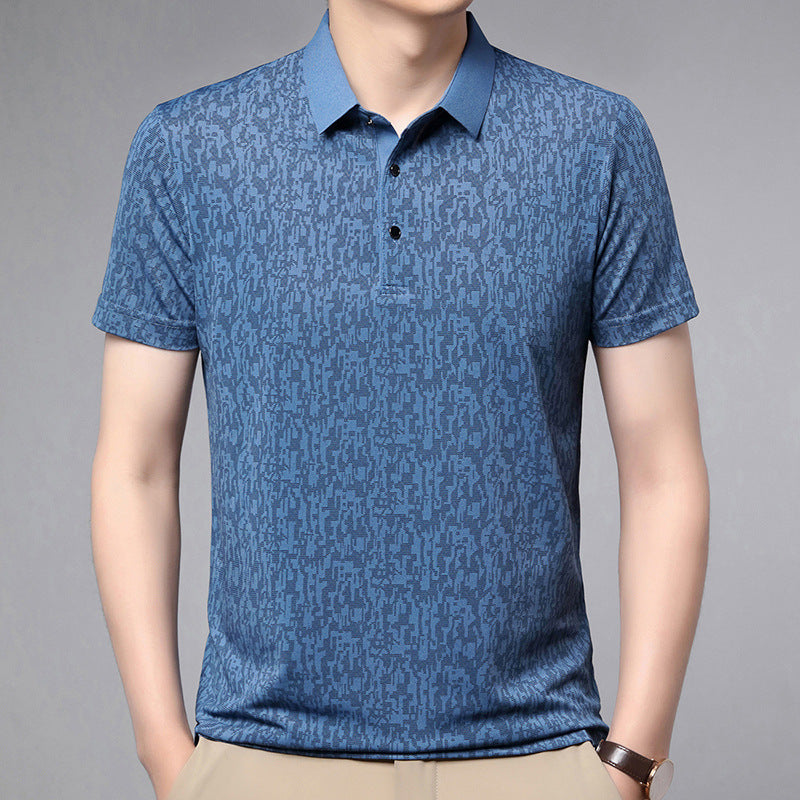 Herren Poloshirt Modern Strukturiert Kragen Style