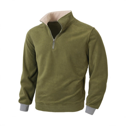Herren Fleecejacke Halblang Reißverschluss Warm