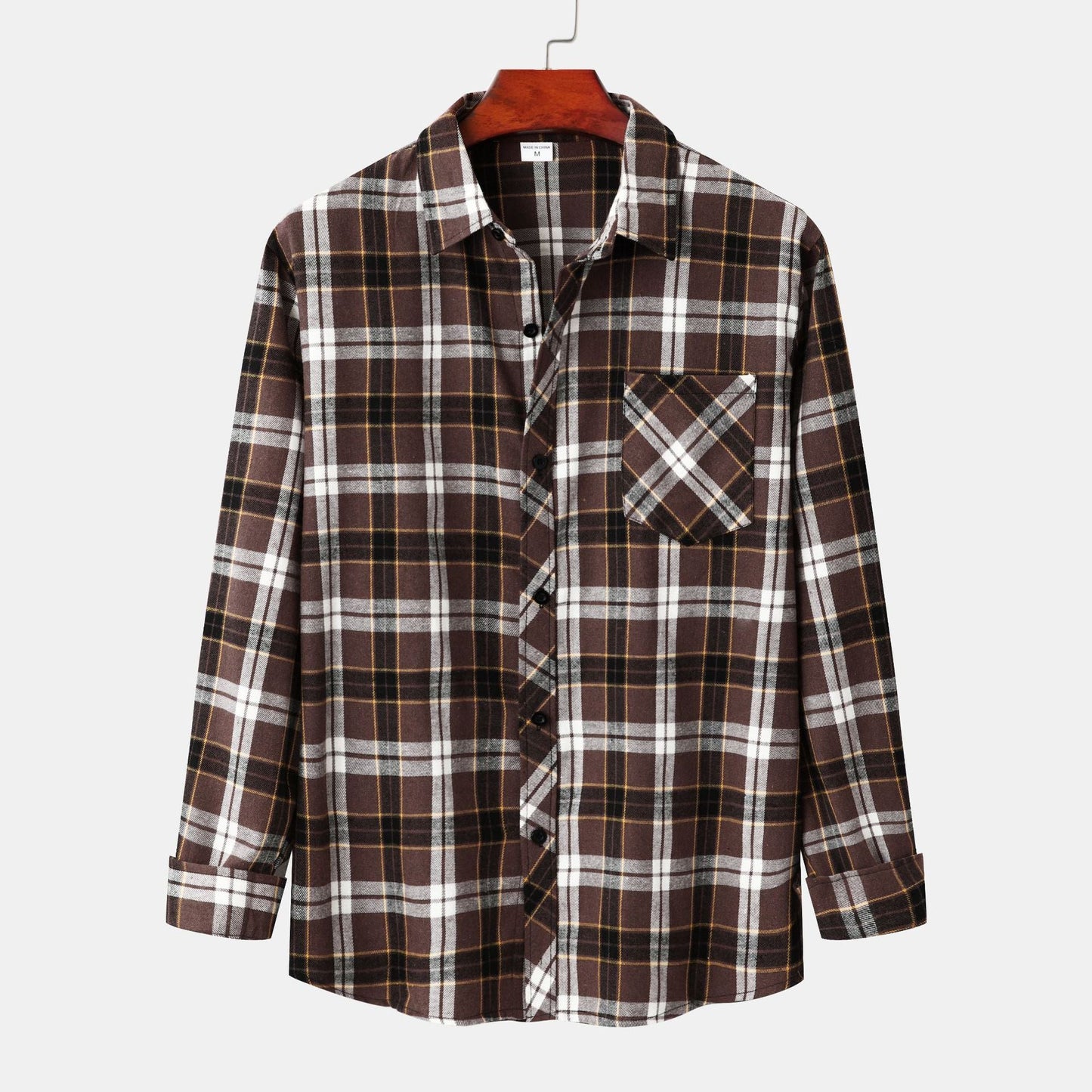 Herren Flanellhemd Karomuster Bequem Modern