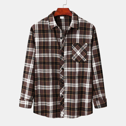 Herren Flanellhemd Karomuster Bequem Modern