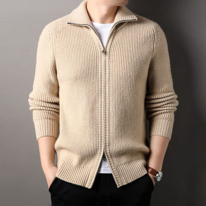 Herren Pullover Stehkragen Modern Wolle Qualität