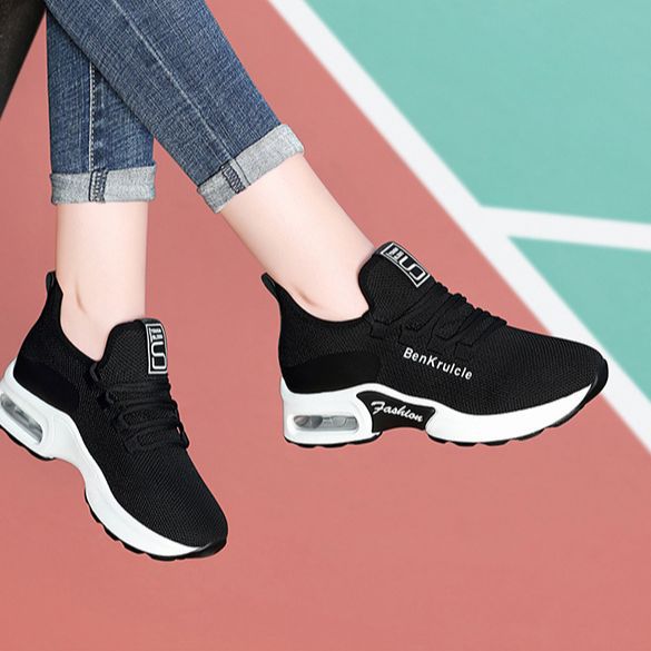 Damen Sneaker Atmungsaktiv mit Luftpolster Sohle bequem
