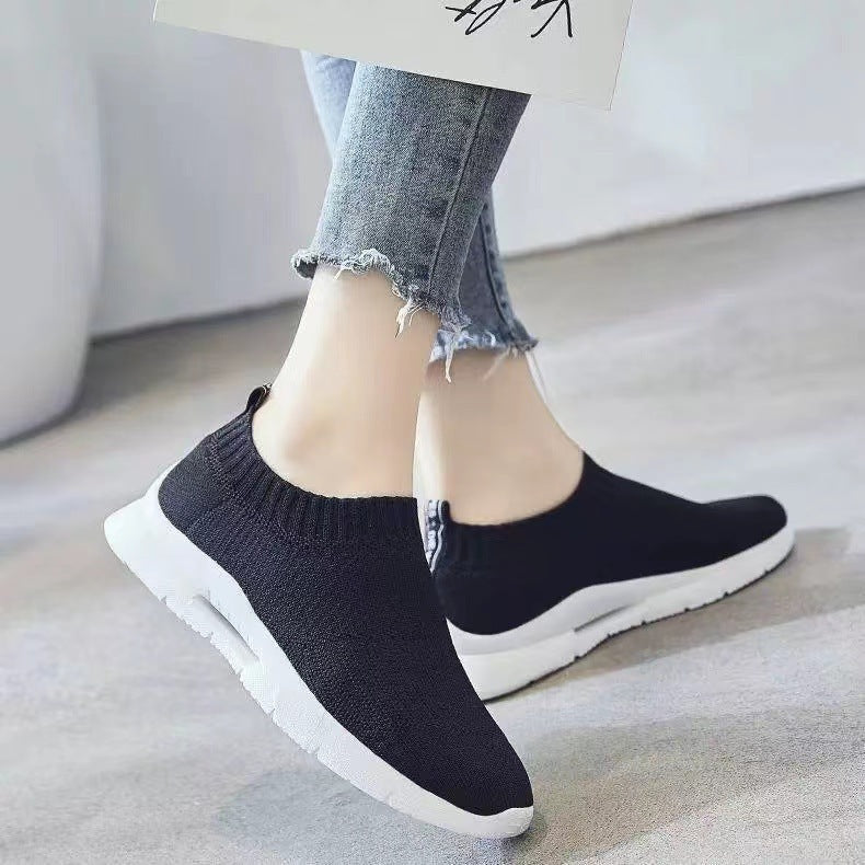 Damen Laufschuhe Bequem Elastisch Dämpfend