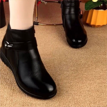 Damen Stiefeletten Bequem Elegant mit Riemen Schuhe Modisch