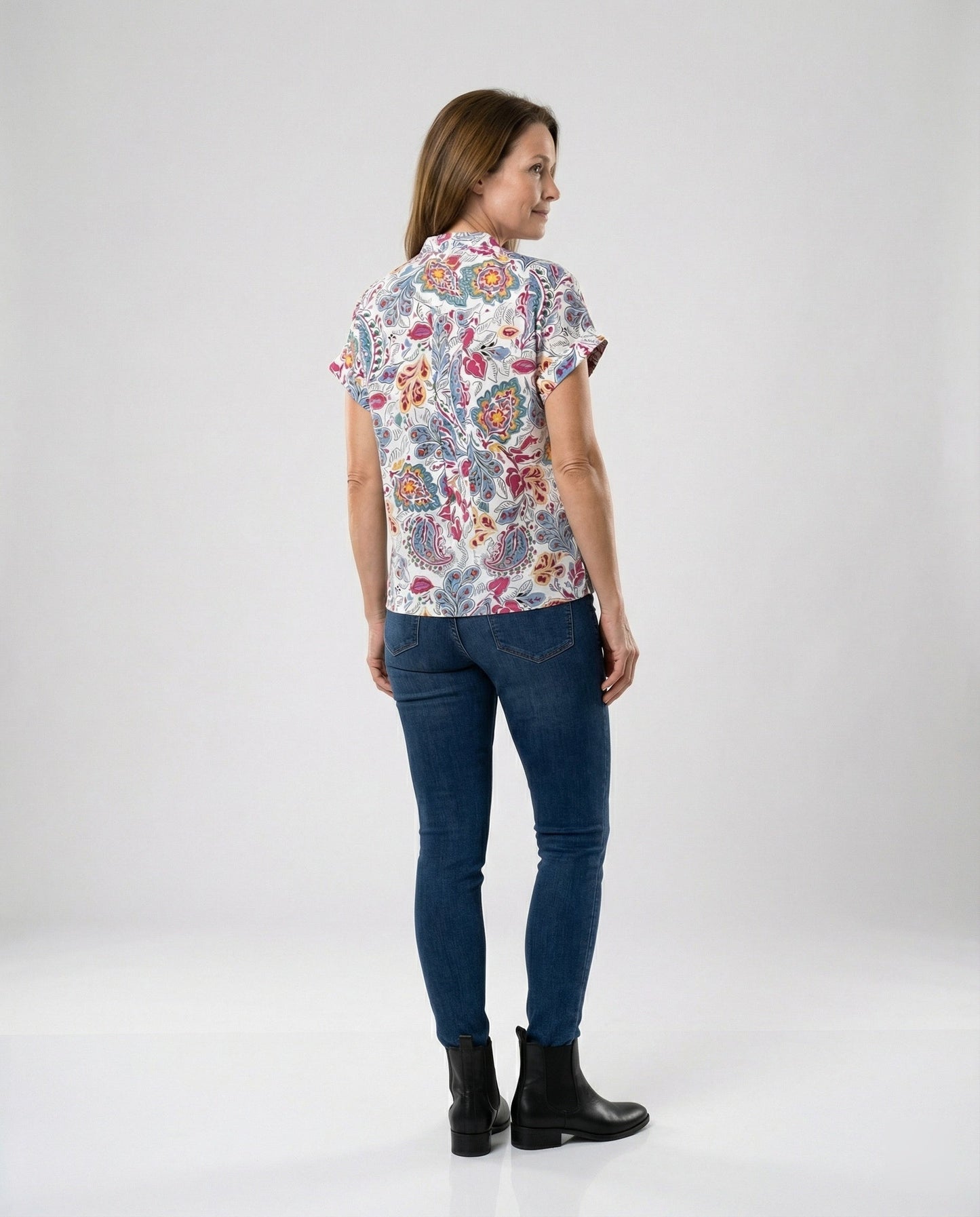 Damen Bluse Floral Luftige Ärmel Sommer