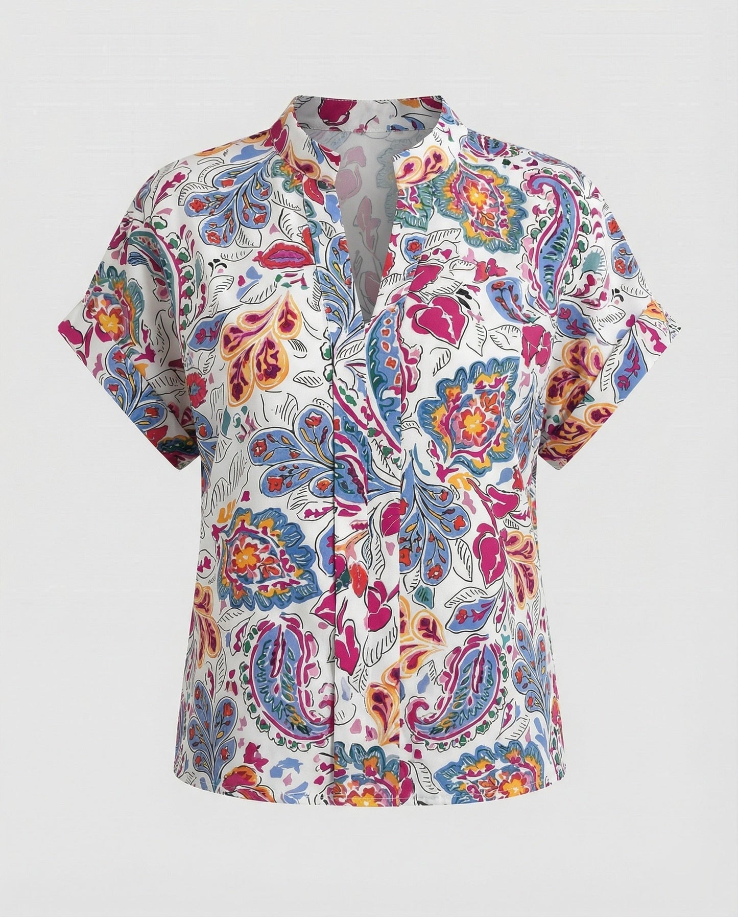 Damen Bluse Floral Luftige Ärmel Sommer