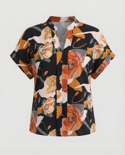 Damen Bluse Floral Luftige Ärmel Sommer