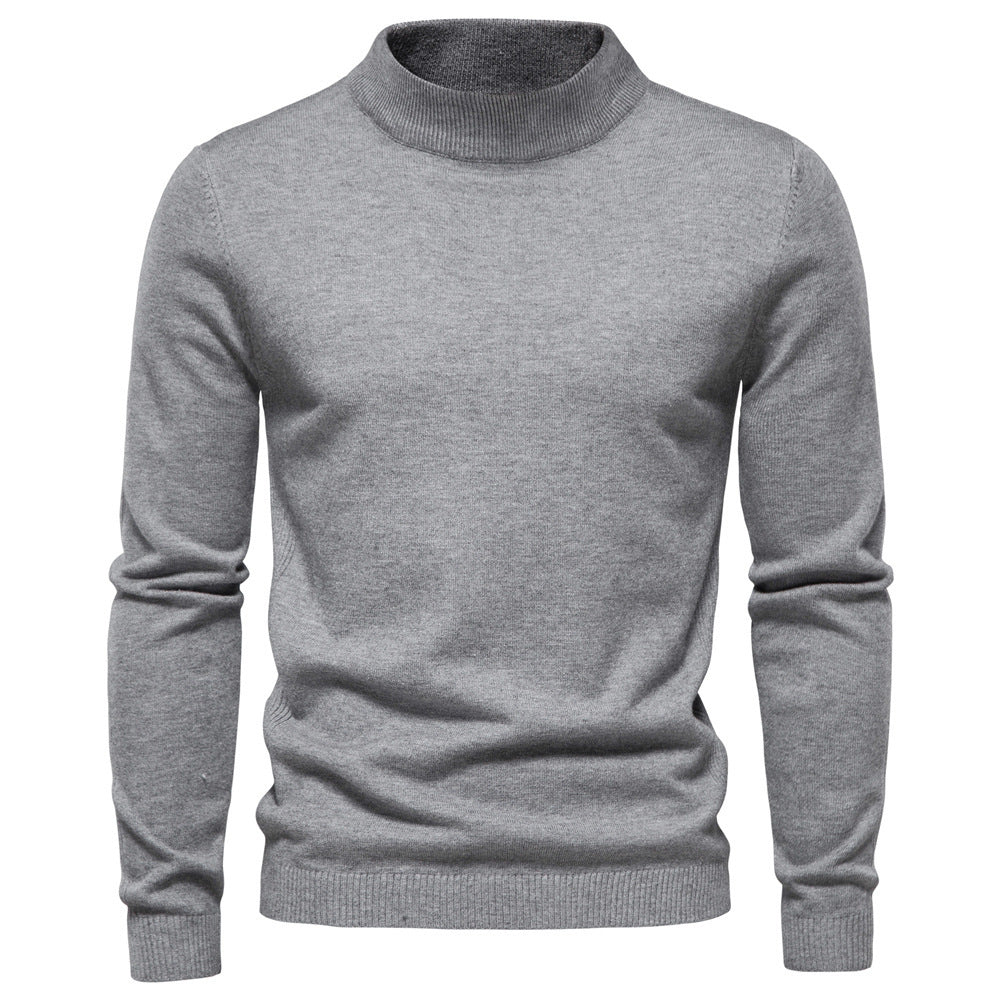Herren Rollkragenpullover aus Merinowolle Elegent Schwarz