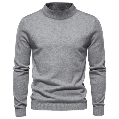 Herren Rollkragenpullover aus Merinowolle Elegent Schwarz