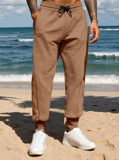 Herren Sport Hose Elastisch Mit Seitentaschen