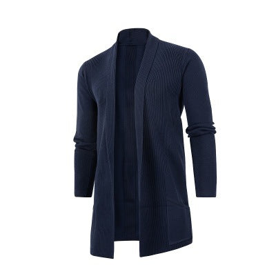 Herren Strickjacke Offener Schnitt Mit Taschen Modern