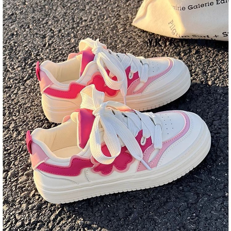Damen Sneaker Bequem Blüten Design Trendy