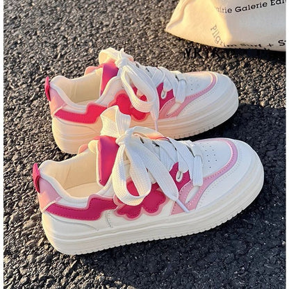 Damen Sneaker Bequem Blüten Design Trendy