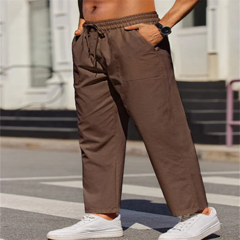 Herren Freizeithose Leicht Bequem Elastisch Mit Taschen