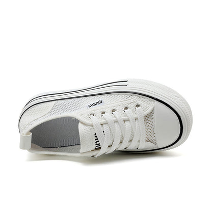 Damen Plateau Sneaker Atmungsaktiv Komfort Größe